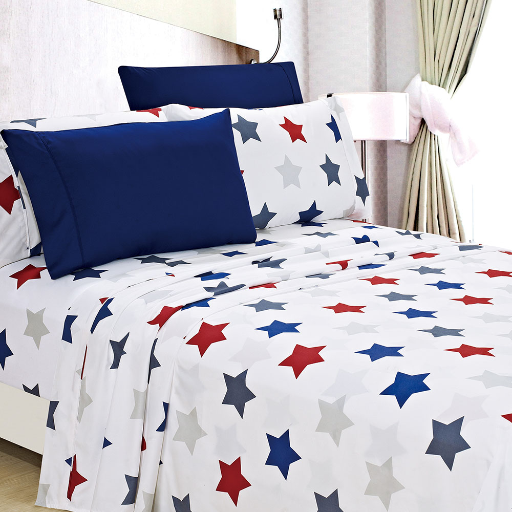 3/4pcs luxury 100% polyester Anti-wrinkle and anti-stain microfiber printed fitted sheet set bedding set