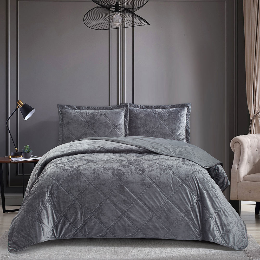 Velvet Fabric Lced Dutch Velvet Ultrasonic Bed Cover