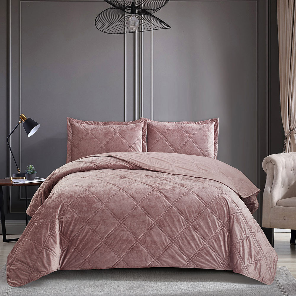 Velvet Fabric Lced Dutch Velvet Ultrasonic Bed Cover