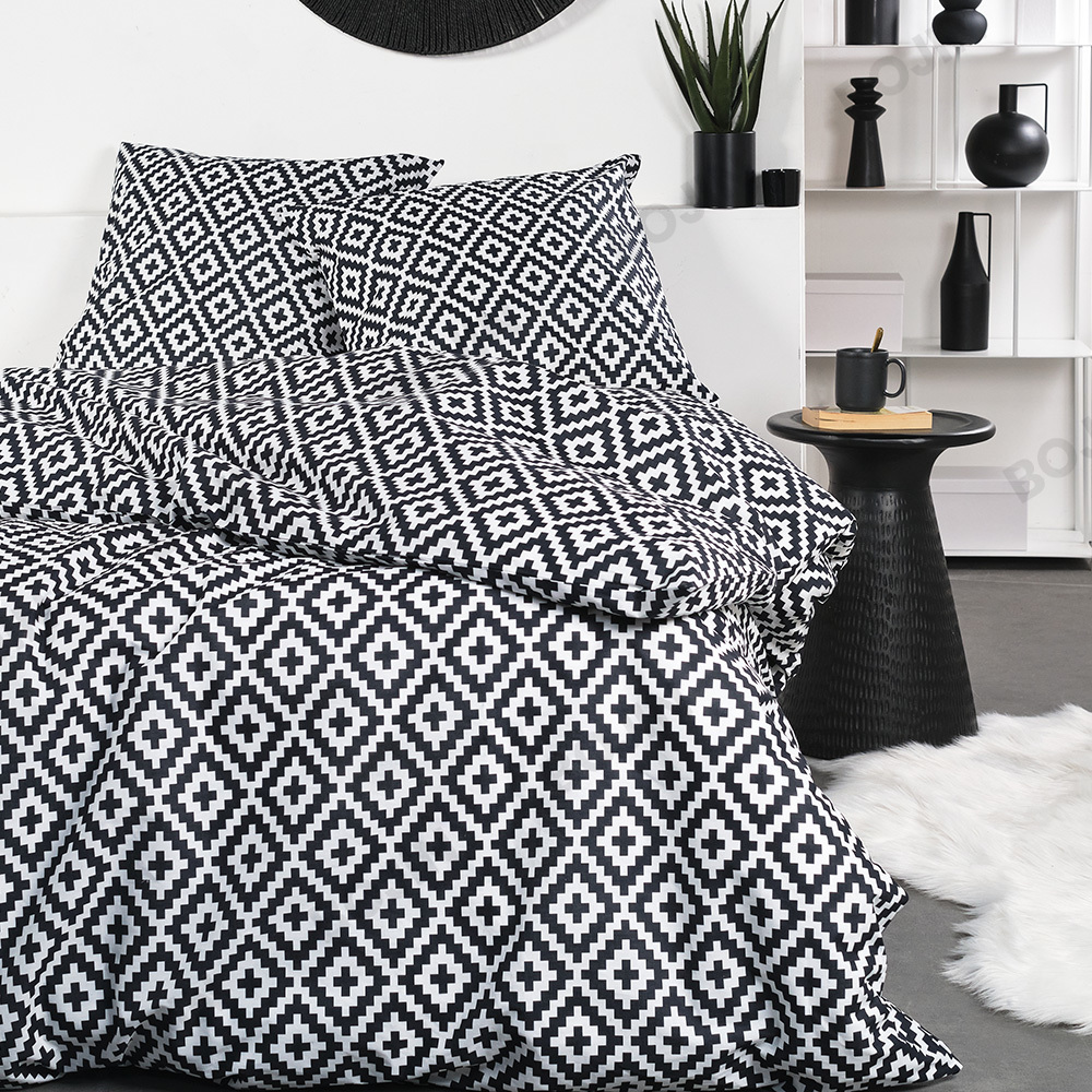 100% polyester 65-120gsm 140*200 cm printed microfiber duvet bedding set