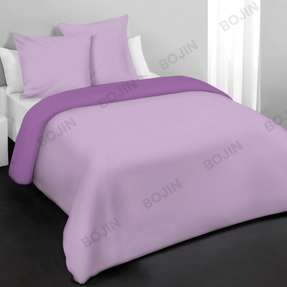 2-3pcs 100% Washed 65-120gsm  polyester microfiber duvet solid bedding set