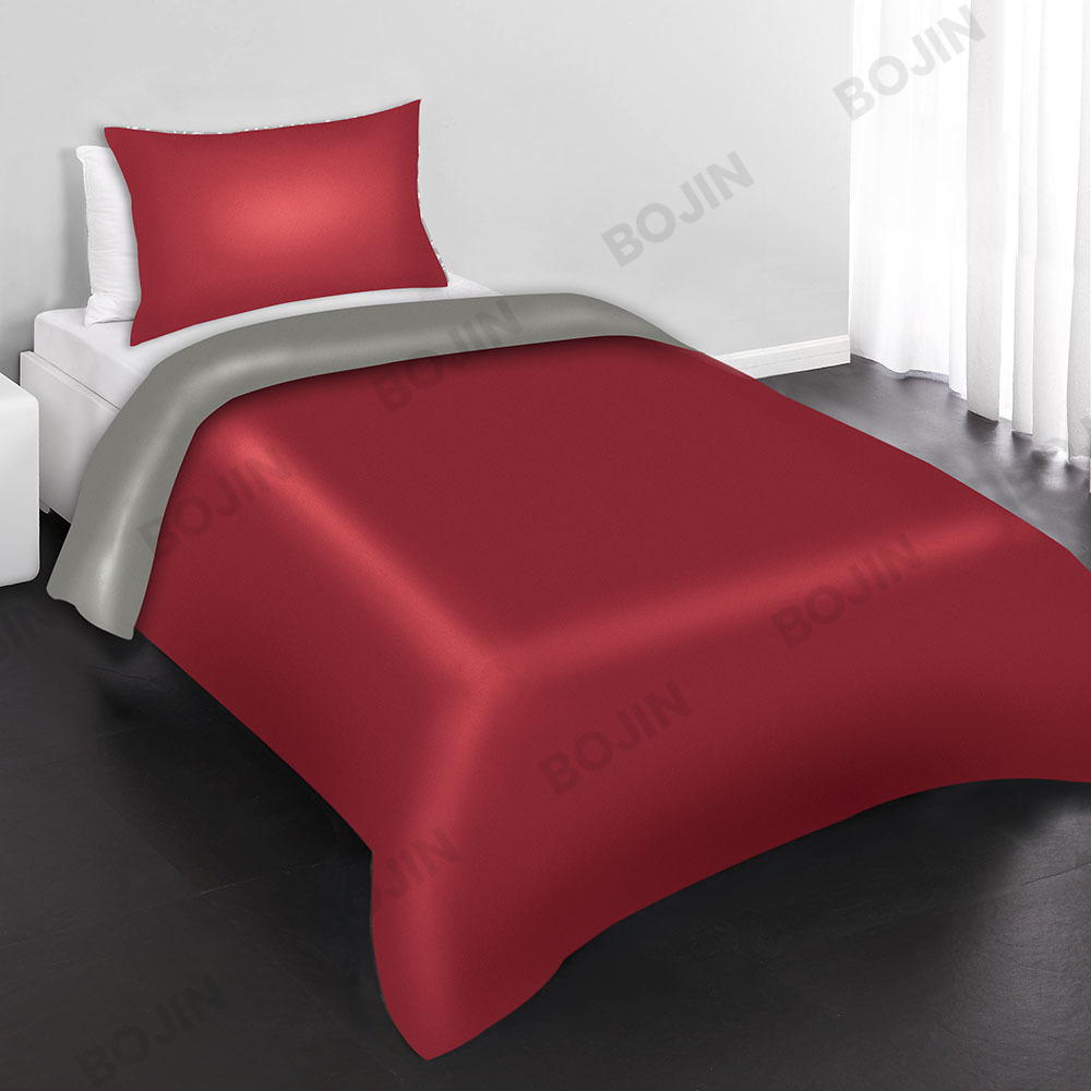 2-3pcs 100% Washed 65-120gsm  polyester microfiber duvet solid bedding set