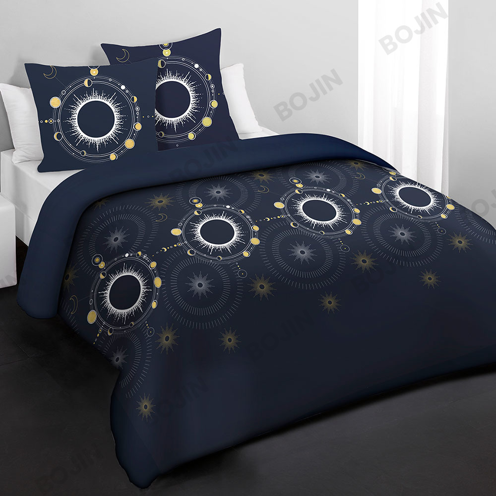 100% polyester printed microfiber duvet 3pcs Boho Textured Comforter bedding set